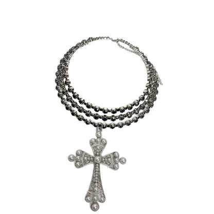 Star Rhinestone Choker Necklace - New Chinese Style