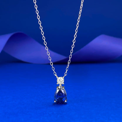Ricady Jewel 925 Silver Retro Clavicle Chain | 7*10mm Pear Drop Pendant