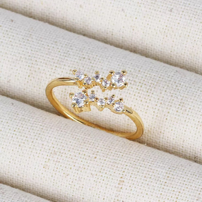 Luxury Zircon Pave Ring - Women's Minimalist Fashion Statement Jewelry