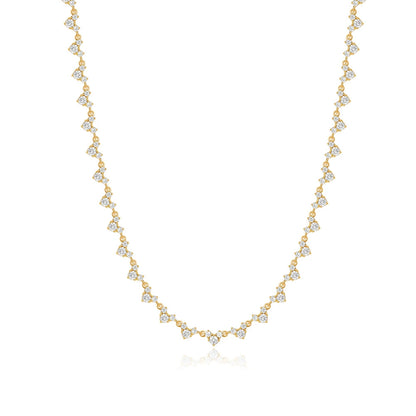 Ricady Jewel S925 Sterling Silver Ins European-American Fashion New Moissanite Clavicle Necklace - Niche Women's Jewelry Set for Layering