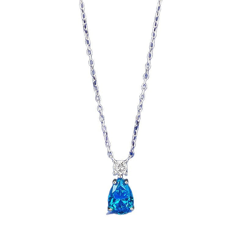Ricady Jewel 925 Silver Retro Clavicle Chain | 7*10mm Pear Drop Pendant