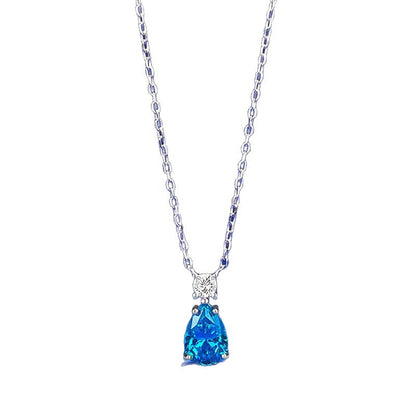 Ricady Jewel 925 Silver Retro Clavicle Chain | 7*10mm Pear Drop Pendant