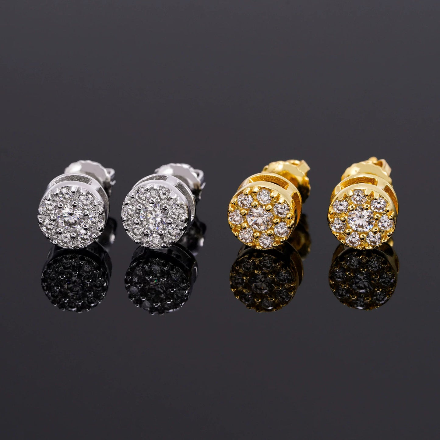 925 Sterling Silver Moissanite Earrings - European & American Style Casual Jewelry In Stock