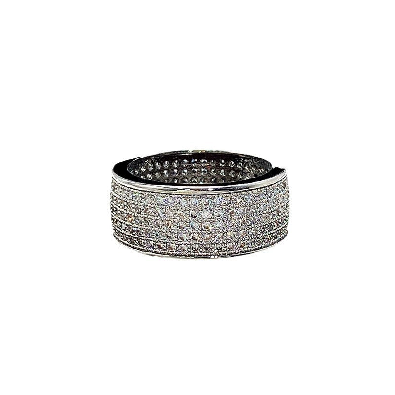 5-Row CZ Ring - Unisex Fashion Statement Jewelry