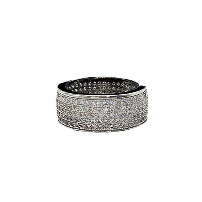5-Row CZ Ring - Unisex Fashion Statement Jewelry