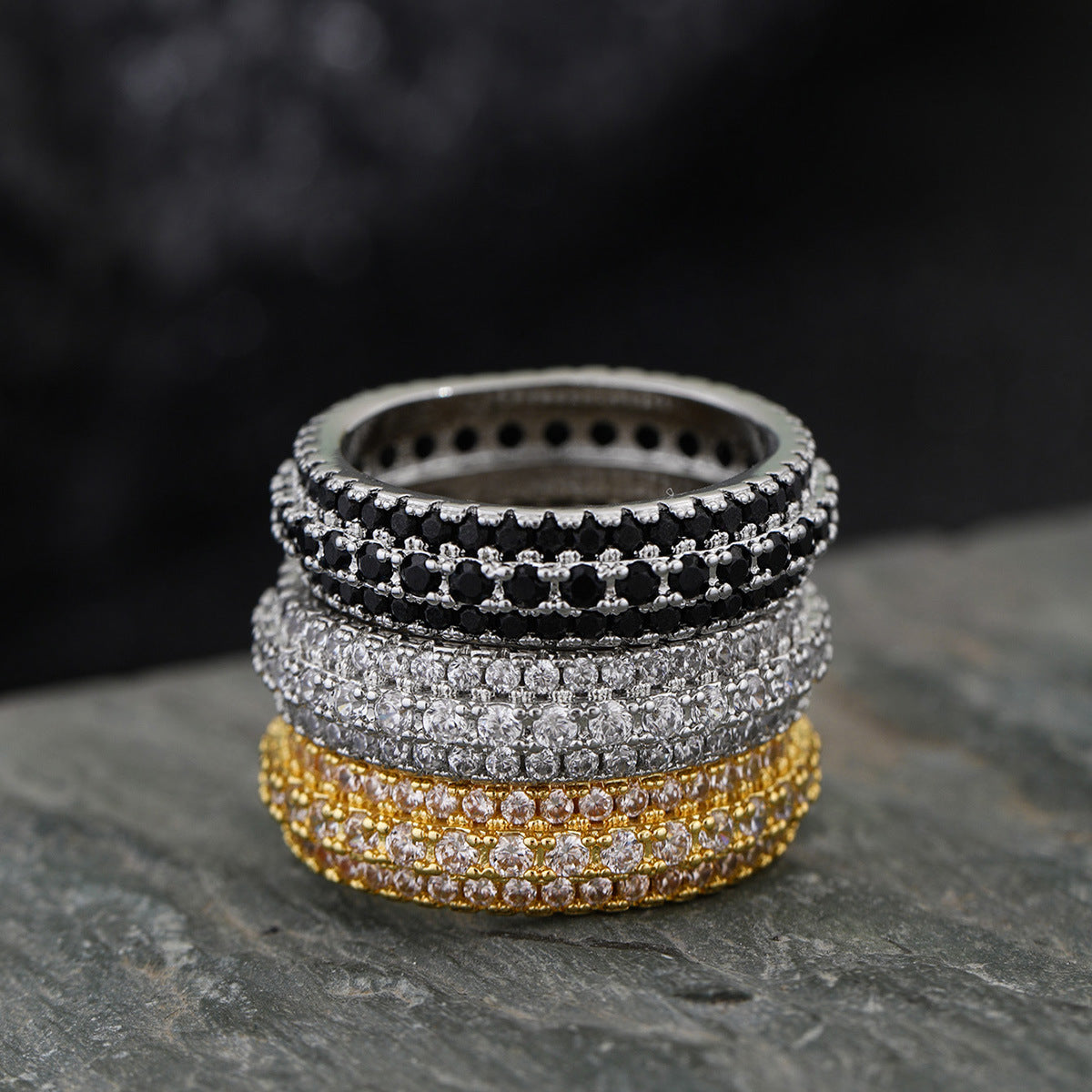 Luxury Pave Diamond Ring - Unisex Statement Design for Proposal & Engagement