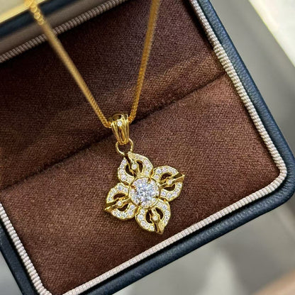 Vintage Geometric Line Pendant Necklace in 925 Sterling Silver