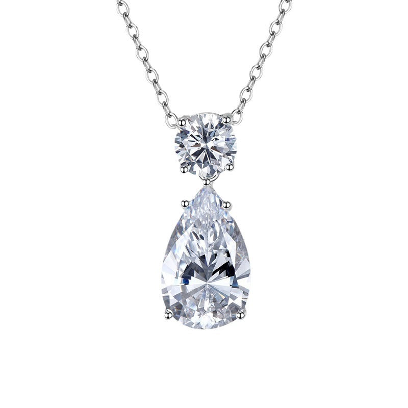 925 Sterling Silver Teardrop Pendant Necklace - Minimalist Luxury INS Style