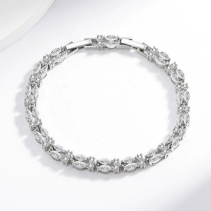 Luxury Crystal Zircon Bracelet for Women - Dainty Sparkly Daily Wear Jewelry
