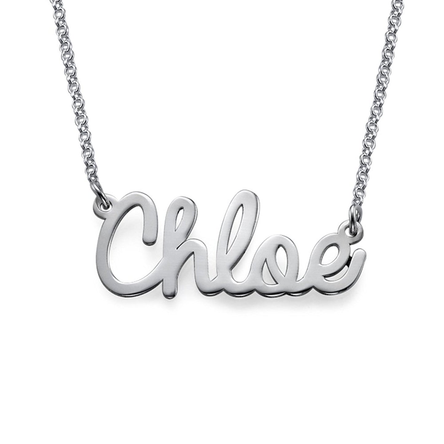 Personalizable XOXO Letter Pendant Necklace with Diamond Accents in 925 Sterling Silver