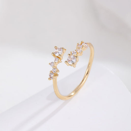 Luxury Zircon Pave Ring - Women's Minimalist Fashion Statement Jewelry