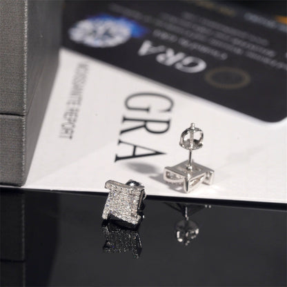 Cyclone Series S925 Silver VVS Moissanite Earrings - Unisex Fashion Jewelry