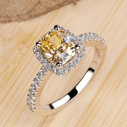 Ricady Jewel Bridal Simulated Diamond Zircon Engagement Ring