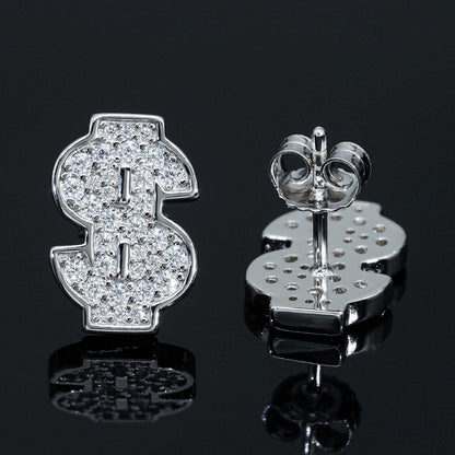 S925 Silver Earrings with VVS Moissanite - Unisex Statement Jewelry
