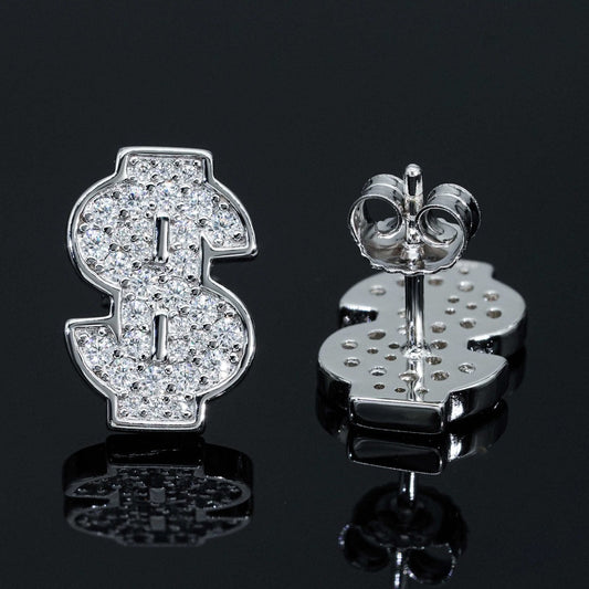 S925 Silver Earrings with VVS Moissanite - Unisex Statement Jewelry