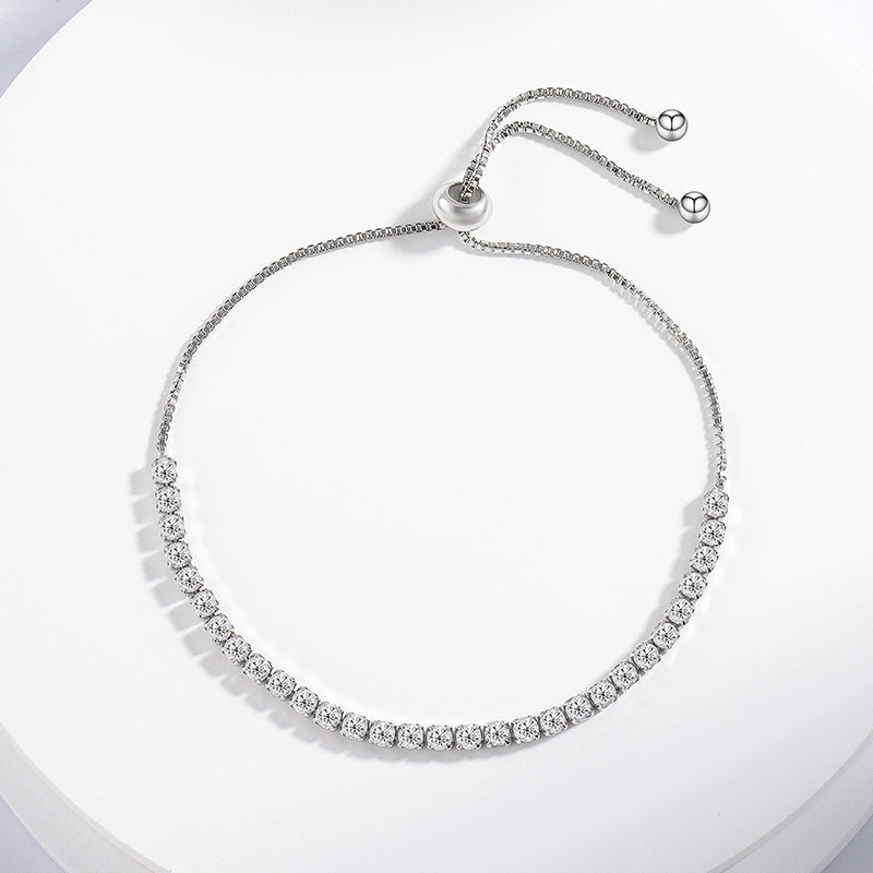 Geometric U-Bar Chain Bracelet in Sterling Silver for Women — Everyday Modern