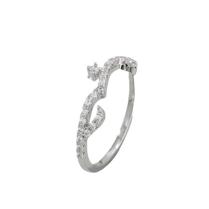 Ricady Jewel Arabic Love Message Pavé Zircon Ring for Women