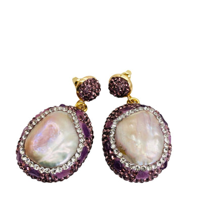 Natural Baroque Freshwater Pearl Jewelry Set - 2024 Trending Nine Purple Li Fire Color