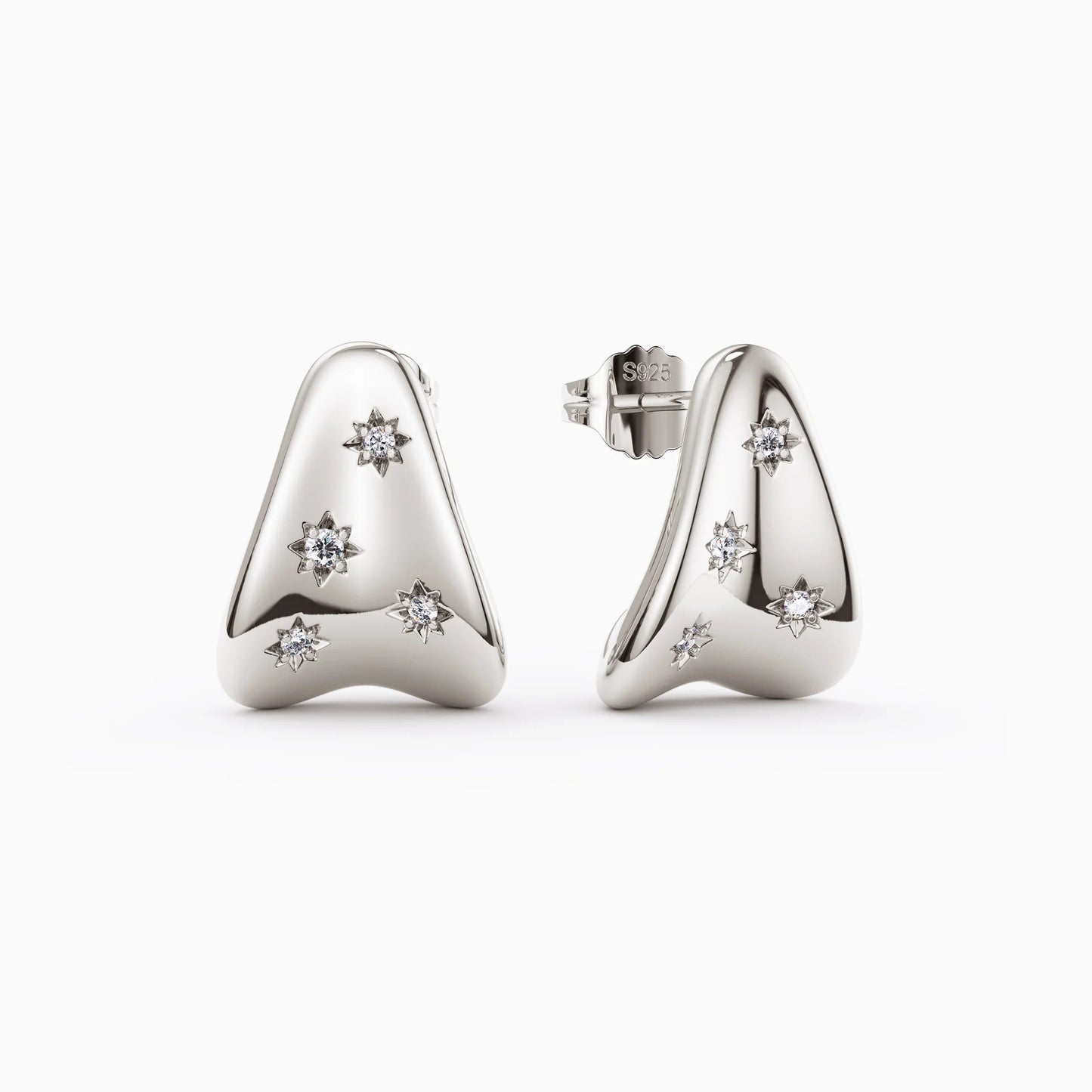 Minimalist Geometric Triangle Stud Earrings for Women, Everyday Modern Elegance