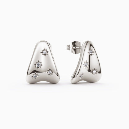 Minimalist Geometric Triangle Stud Earrings for Women, Everyday Modern Elegance