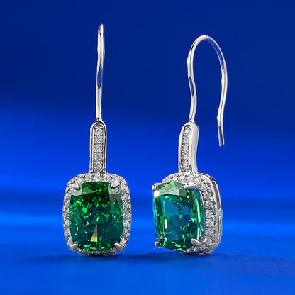 S925 Silver 7*9mm Premium Carbon Diamond Earrings | Ins Style