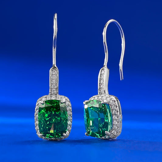 S925 Silver 7*9mm Premium Carbon Diamond Earrings | Ins Style