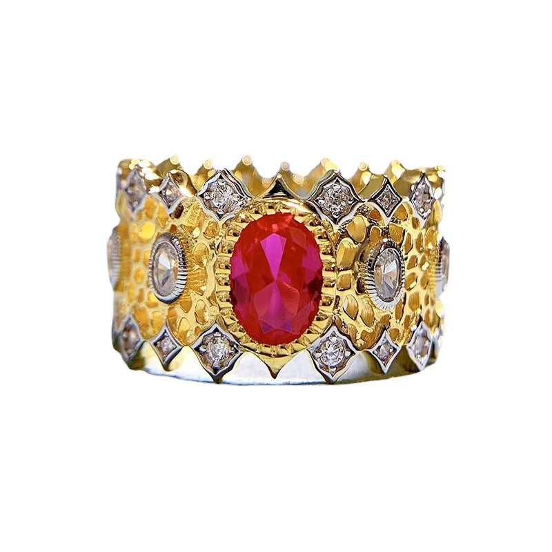 Luxury Ins Style Ring | Brushed Vintage Lace Design