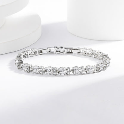 Luxury Crystal Zircon Bracelet for Women - Dainty Sparkly Daily Wear Jewelry