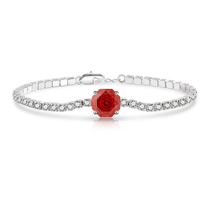 Floral Station Chain Bracelet in Sterling Silver for Women — Everyday Bloom