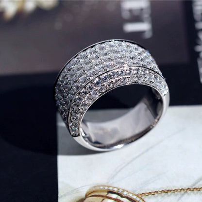 Ricady Jewel Men’s Statement Simulated Diamond Ring - Luxury Bold Design