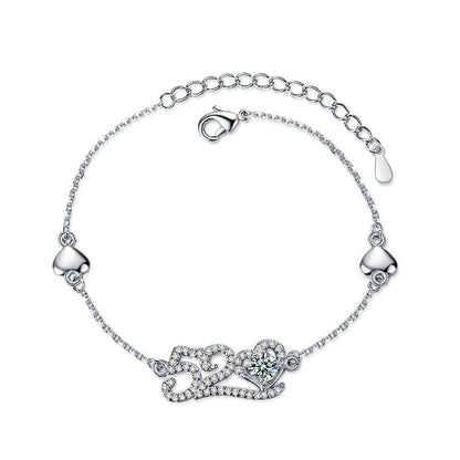 Heartbeat Love Bracelet for Women - Valentine's Day & Anniversary Dainty Collarbone Chain Jewelry