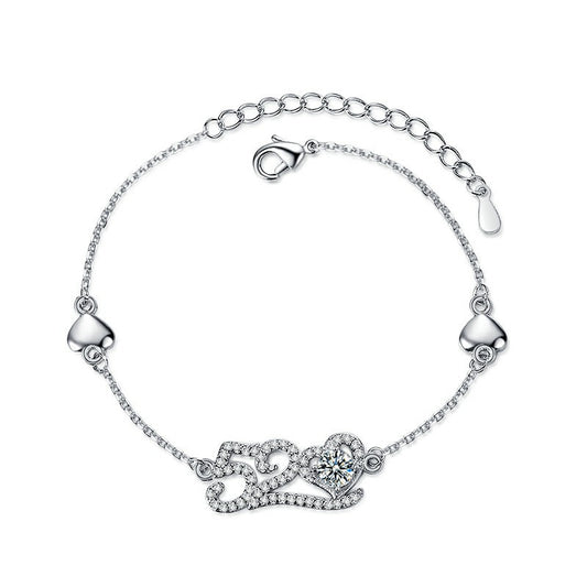Heartbeat Love Bracelet for Women - Valentine's Day & Anniversary Dainty Collarbone Chain Jewelry