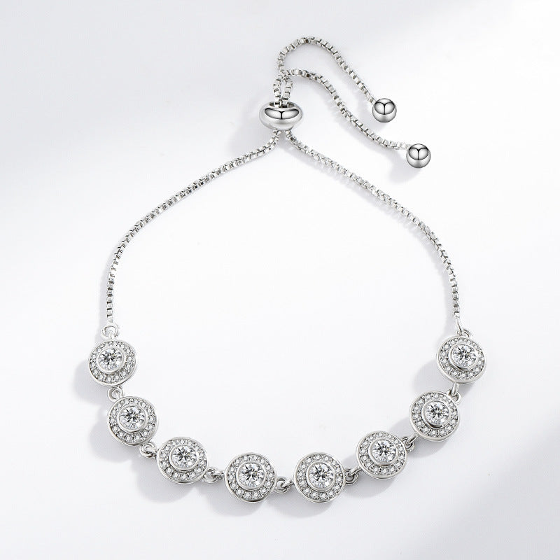 Evil Eye Zircon Adjustable Bracelet - Women's Light Luxury Stylish Hand Jewelry