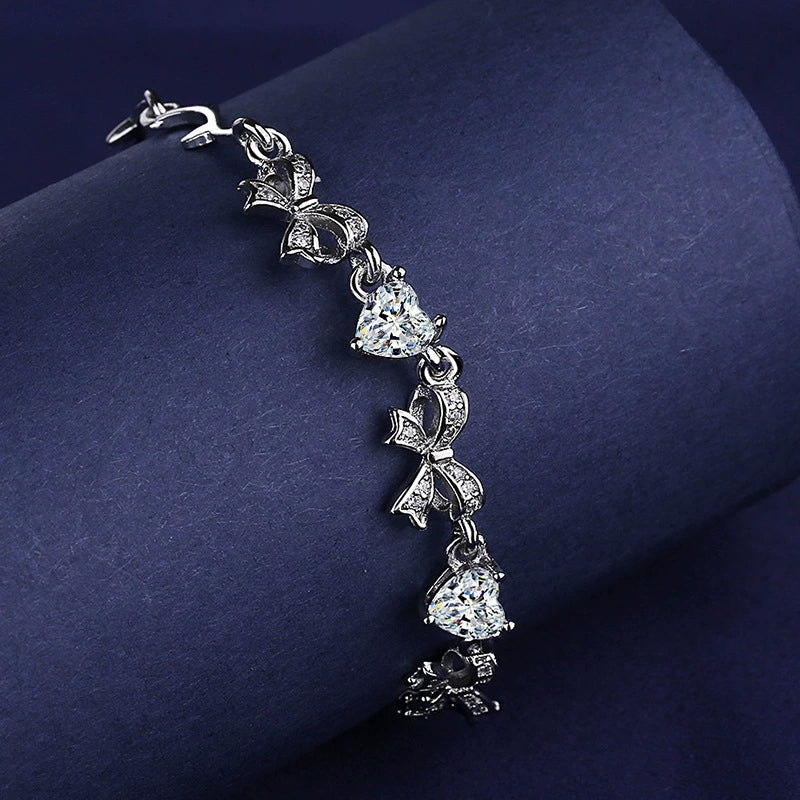 Bow Vine Chain Bracelet in Sterling Silver for Women — Everyday Sweet