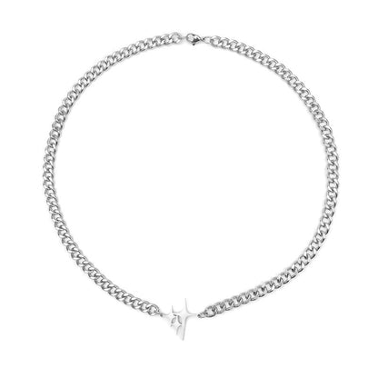 Starburst Pendant Necklace in Titanium Steel - Instagram Style