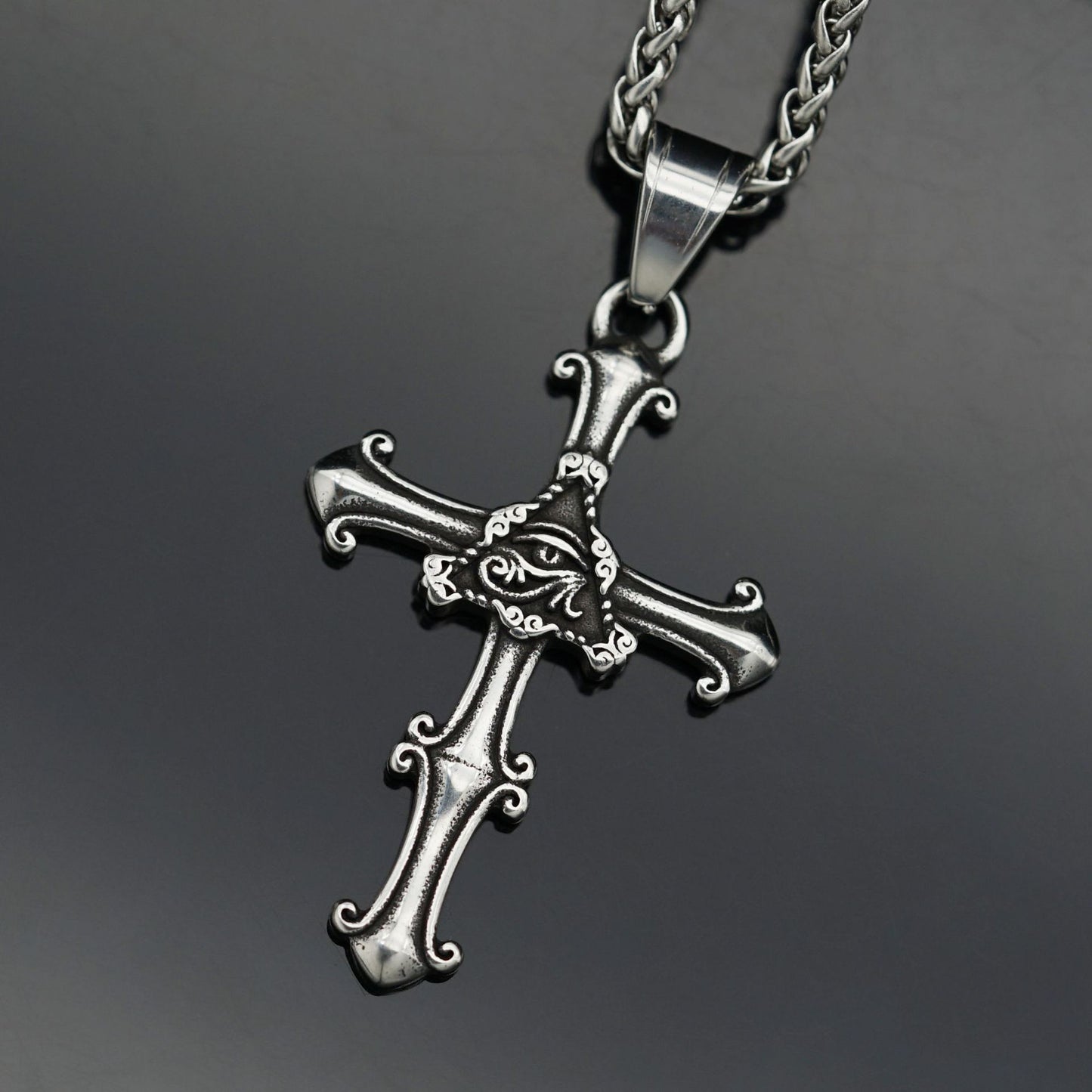 Stainless Steel Cross Pendant - Bold Personality Style