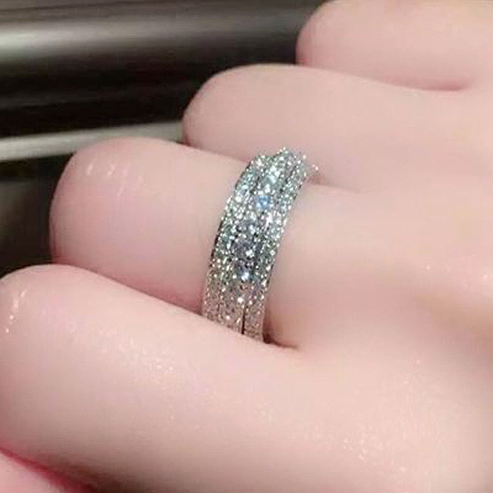 Luxury Pave Diamond Ring - Unisex Statement Design for Proposal & Engagement