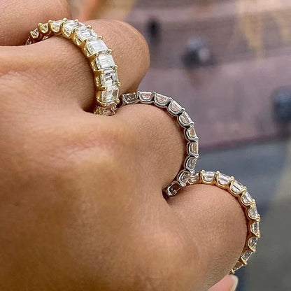 Diamond-like Zircon Full Pavé Ring for Women - Engagement & Proposal