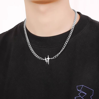 Starburst Pendant Necklace in Titanium Steel - Instagram Style