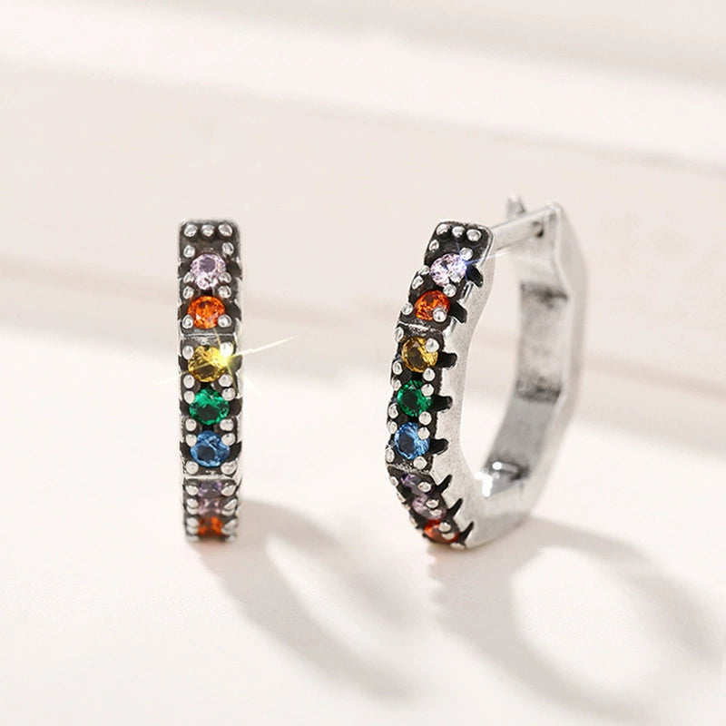 New Sweet & Edgy Hexagonal Stud Earrings for Women - Minimalist Trendy Style