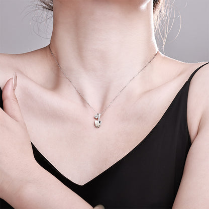 Women's 925 Sterling Silver Morganite Shovel Necklace | Dainty & Luxe Collar Chain
