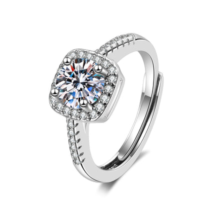 Women's 1ct Moissanite Set: Ring, Necklace, Earrings & Bracelet