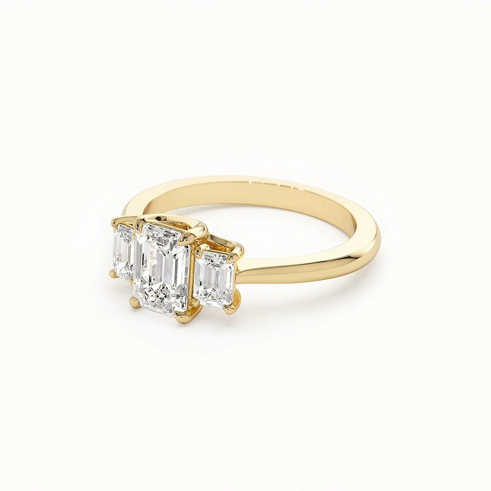 Ricady Jewel – Elegant Faceted Cubic Zirconia Promise Ring for Women, Minimalist Sparkle Engagement Band