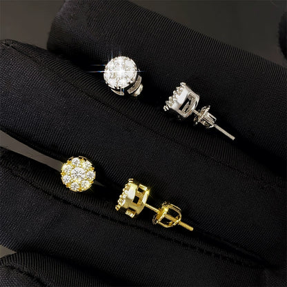 925 Sterling Silver Moissanite Earrings - European & American Style Casual Jewelry In Stock