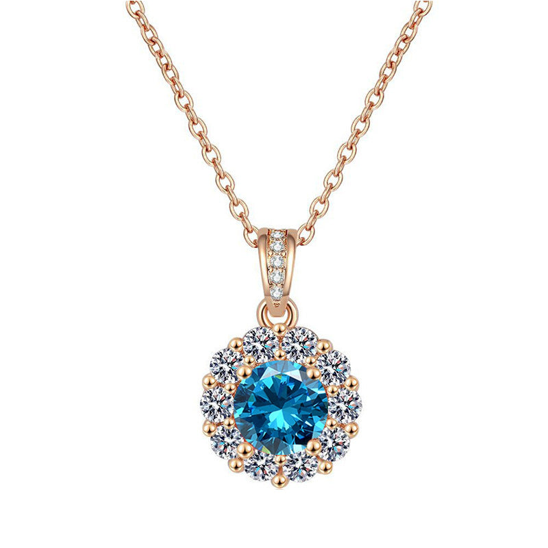 Ricady Jewel Champagne Gold Starry Sky Jewelry Set - 4pcs Ring Earrings Necklace Bracelet