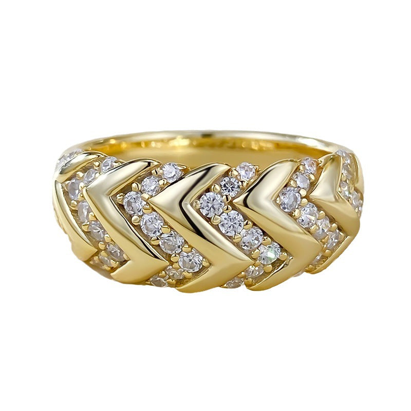Shimmery Eternity Ring | S925 Silver Gold-Plated Ins Style Romantic Chic Jewelry