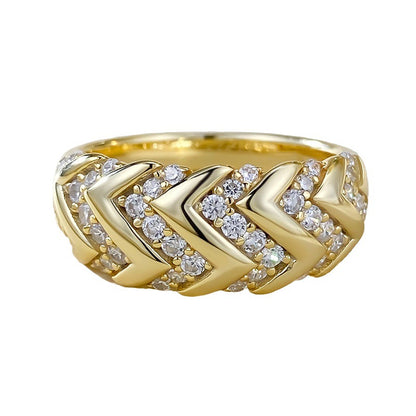 Shimmery Eternity Ring | S925 Silver Gold-Plated Ins Style Romantic Chic Jewelry