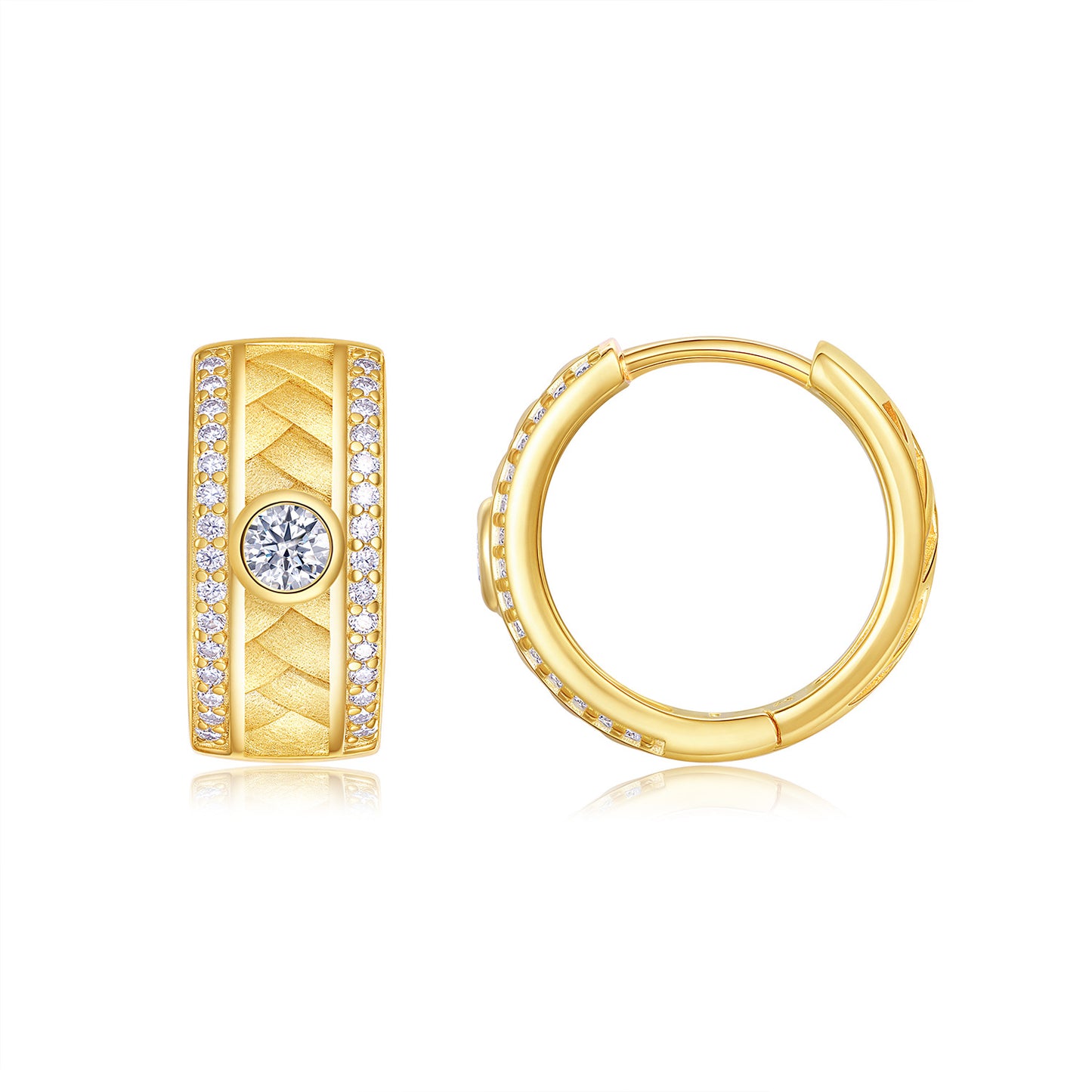 Minimalist S925 Sterling Silver Earrings with Moissanite - Luxury Ins Style