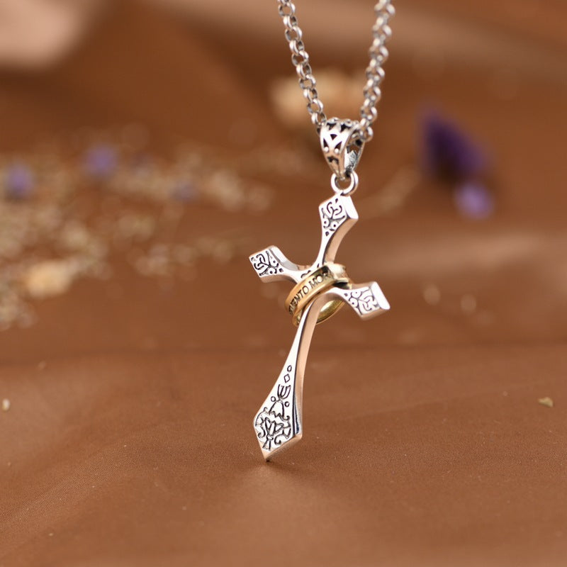 Vintage Cross Pendant in Copper - Multiple Chain Options