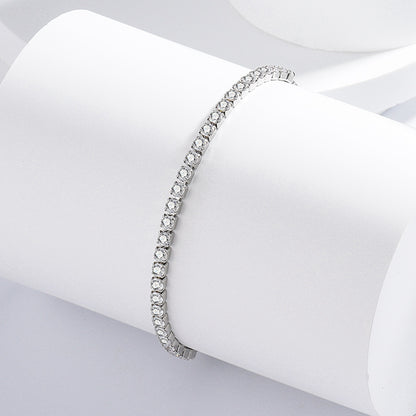 Geometric U-Bar Chain Bracelet in Sterling Silver for Women — Everyday Modern